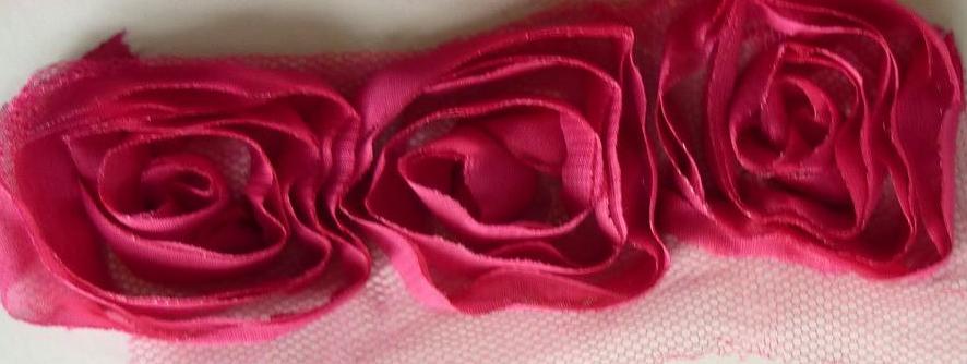 Flowerribbon type 4/40mm (7.5 yard), Bright Pink 164